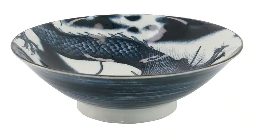 Tokyo Design Studio - Japonism Dragon - Menbachi Bowl - Black - 25.2x7.7cm 1600ml - Image 2