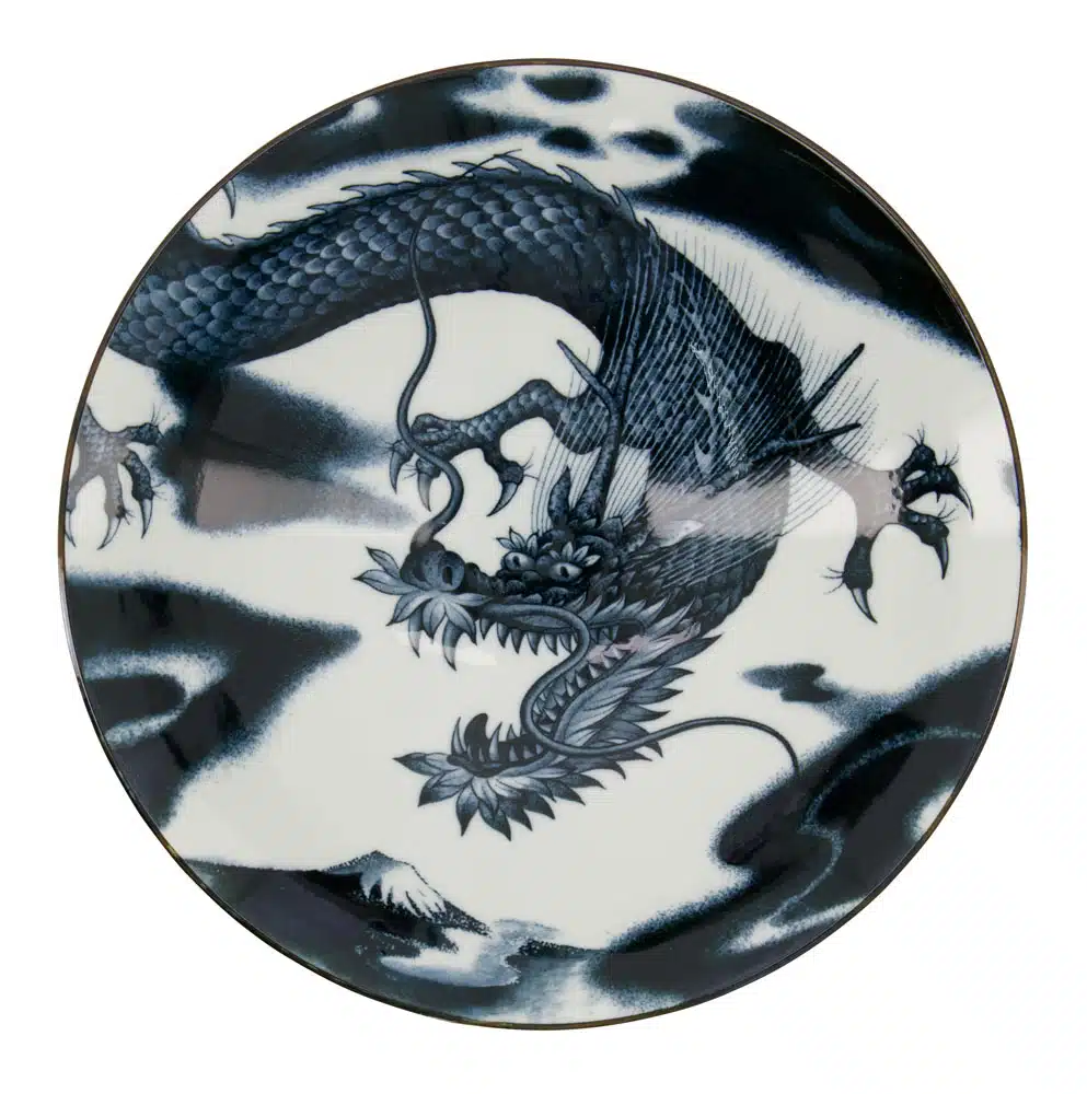 Tokyo Design Studio - Japonism Dragon - Menbachi Bowl - Black - 25.2x7.7cm 1600ml
