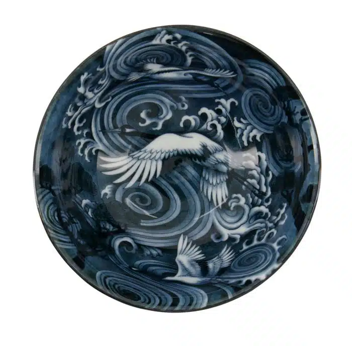Tokyo Design Studio – Japonism - Crane - Tayo Bowl - Black - 500ml - 14.7x 6.9cm - Image 2