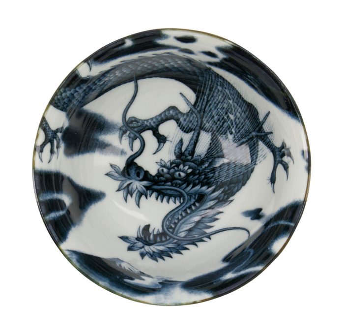 Japonism Dragon Small Tayo Bowl 12.7x6.8cm 350ml Black
