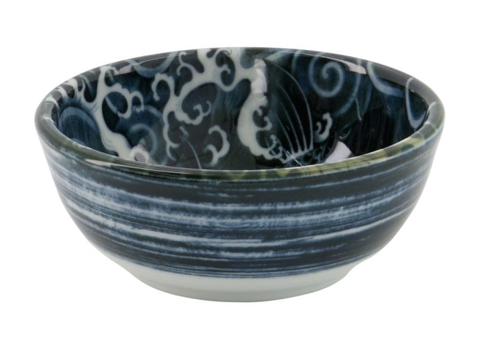 Japonism Carp Dish 8.7x3.7cm 95ml Black