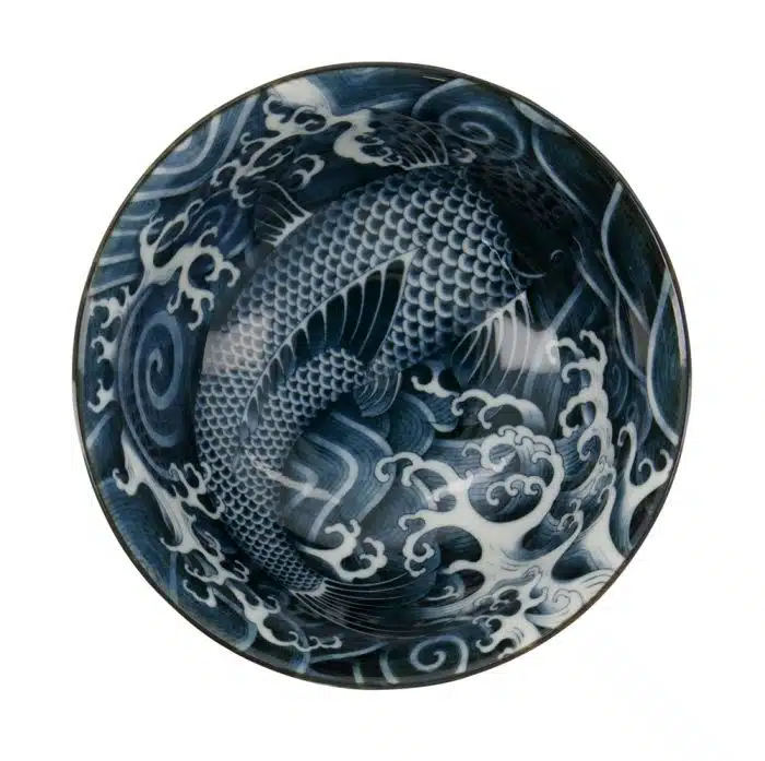 Tokyo Design Studio – Japonism - Carp - Tayo Bowl - Black - 350ml - 12.7x 6.8cm - Image 2