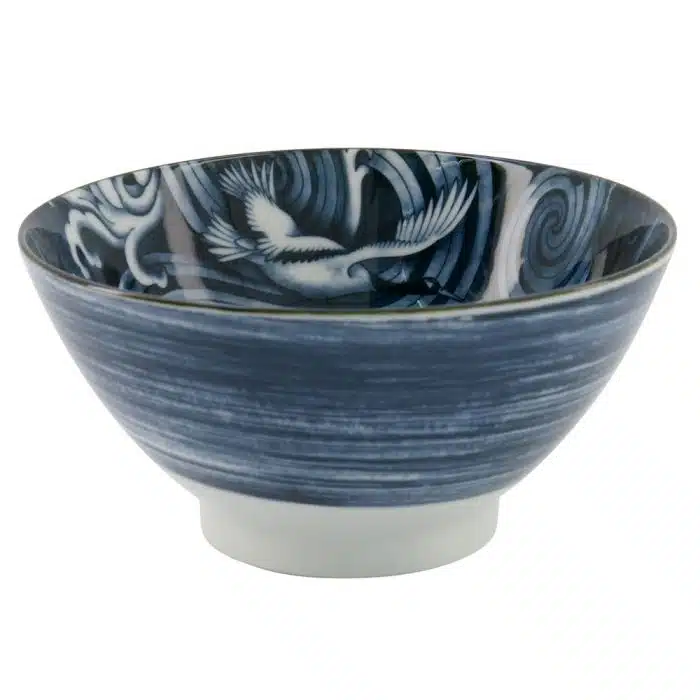 Tokyo Design Studio - Japonism Crane - Bowl - Black - 17.8x8.8cm 1000ml