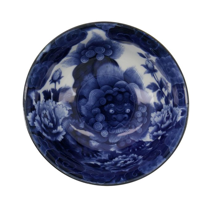 Tokyo Design Studio – Japonism Lion – Tayo Bowl – Blue – 12.7×6.8cm 350ml - Image 2