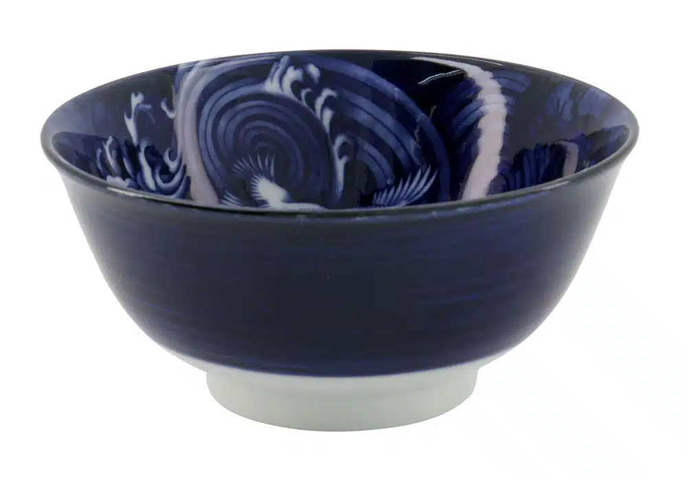 Tokyo Design Studio - Japonism Crane - Tayo Bowl - Blue - 14.7x6.9cm 500ml