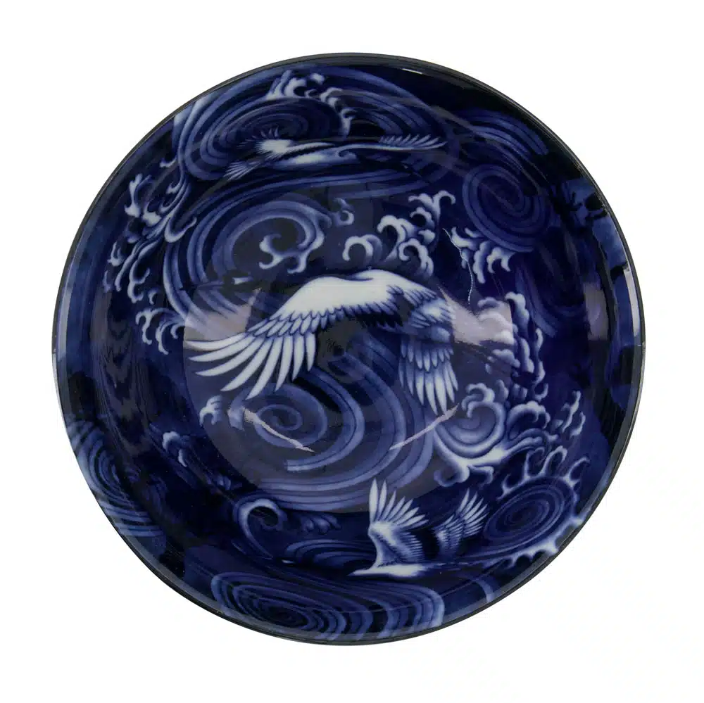 Tokyo Design Studio - Japonism Crane - Tayo Bowl - Blue - 14.7x6.9cm 500ml - Image 2