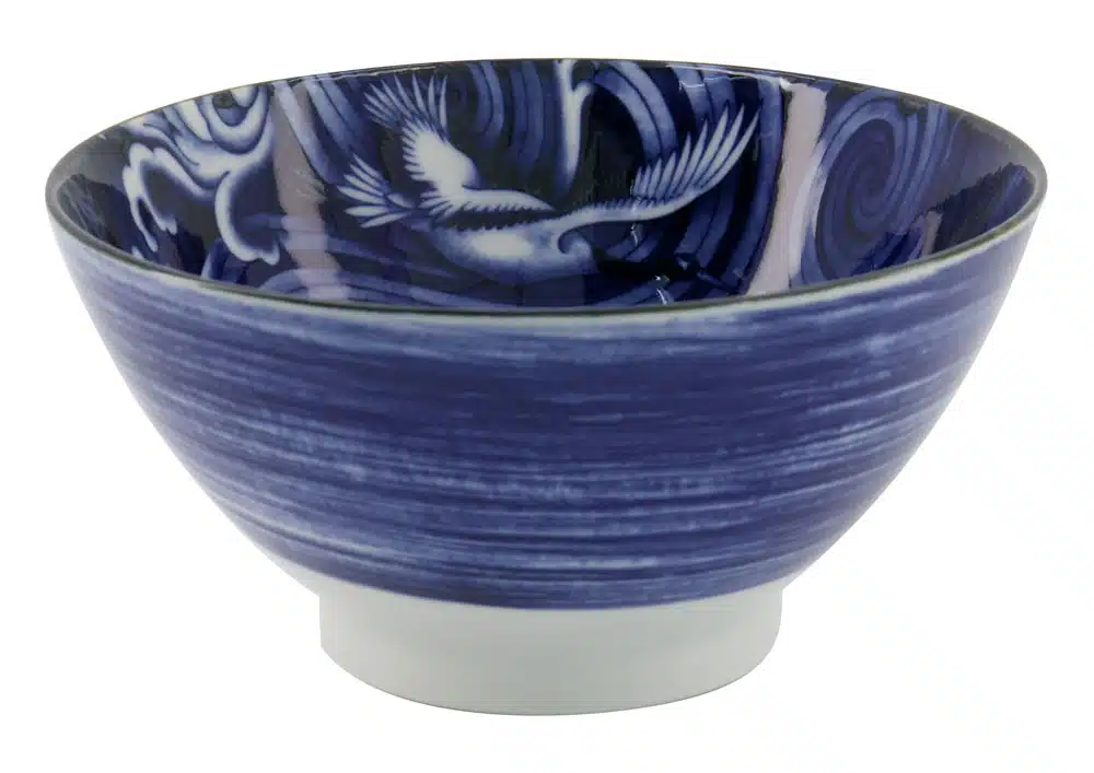 Tokyo Design Studio - Japonism Crane - Ramen Bowl - Blue - 17.8x8.8cm 1000ml