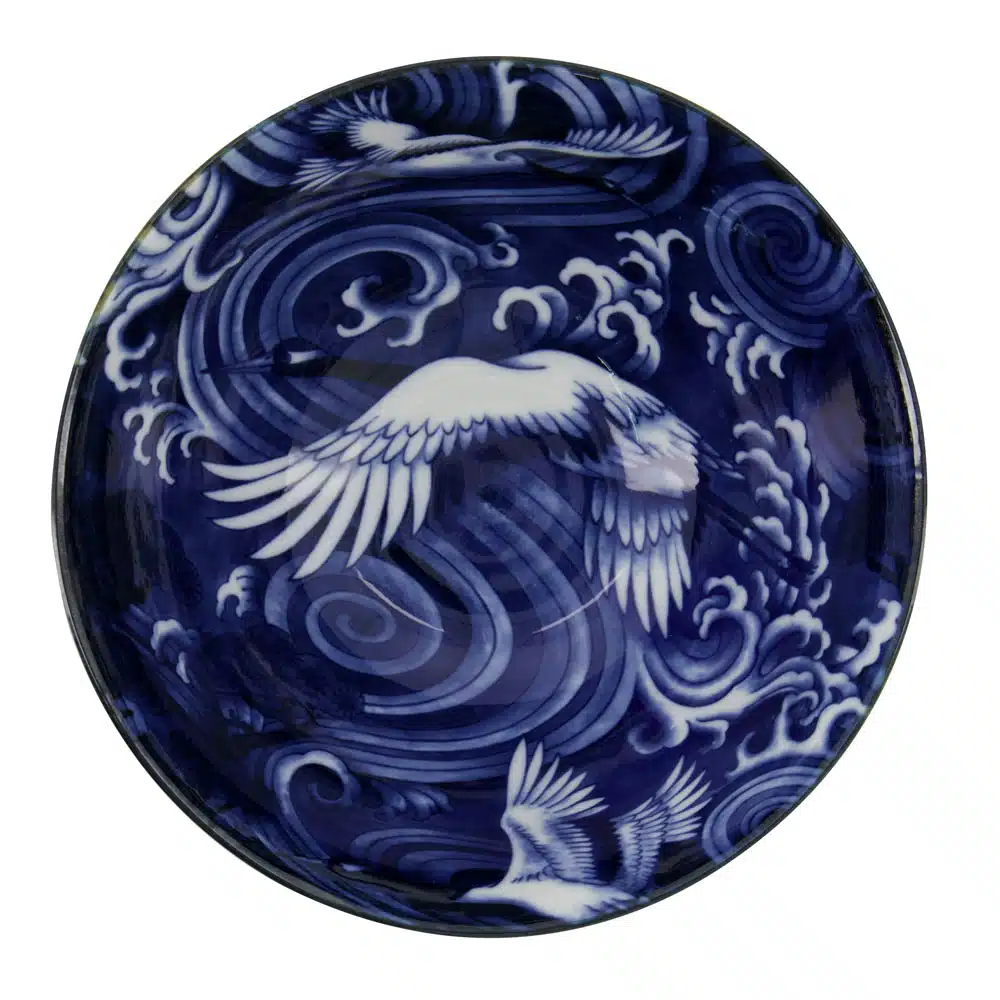 Tokyo Design Studio - Japonism Crane - Ramen Bowl - Blue - 17.8x8.8cm 1000ml - Image 2