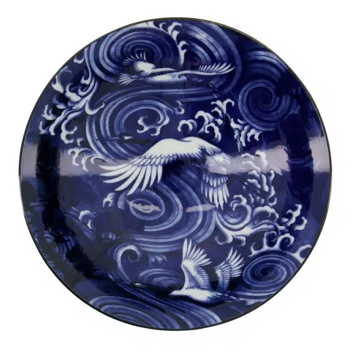 Tokyo Design Studio - Japonism Crane - Menbachi Bowl - Blue - 25.2x7.7cm 1600ml