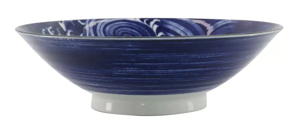 Tokyo Design Studio - Japonism Crane - Menbachi Bowl - Blue - 25.2x7.7cm 1600ml - Image 2
