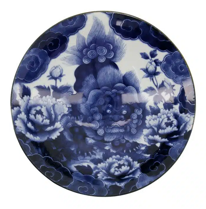 Tokyo Design Studio – Japonism Lion – Menbachi Bowl – Blue – 25.2x7.7cm 1600ml - Image 2