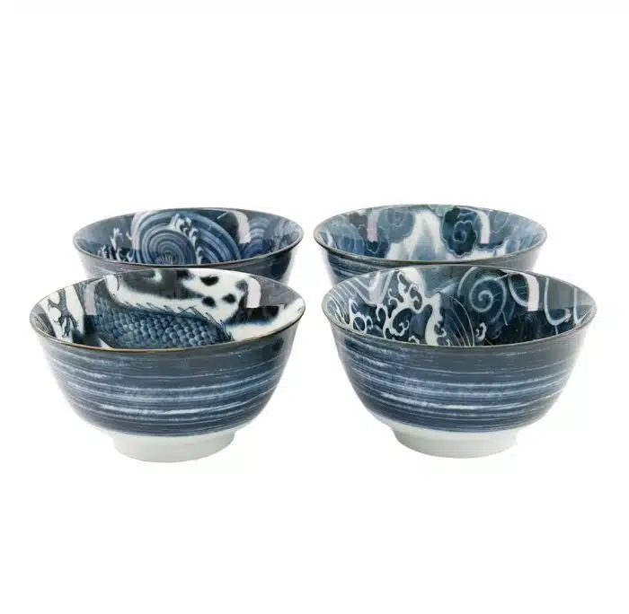 Tokyo Design Studio - Japonism - Rice bowl set - Black - Set van 4 - 12.7x6.8cm - Image 2
