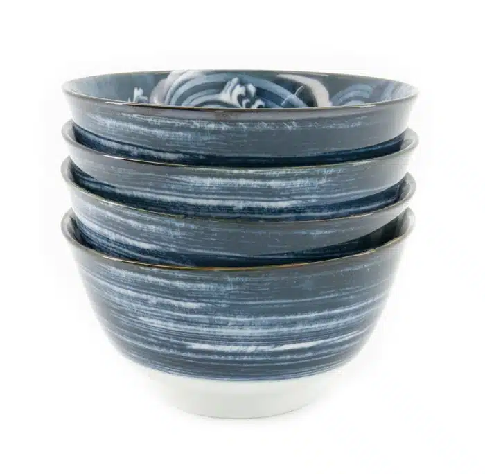 Tokyo Design Studio - Japonism - Rice bowl set - Black - Set van 4 - 12.7x6.8cm - Image 3