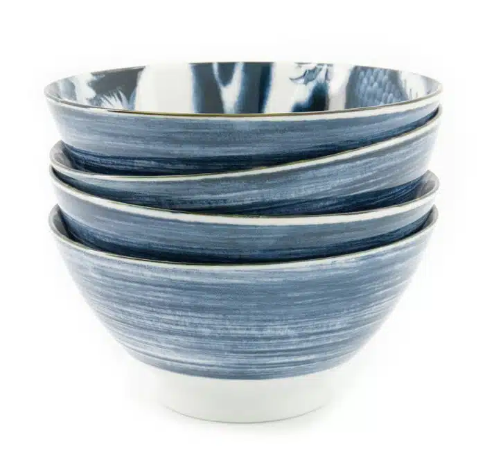 Tokyo Design Studio - Japonism - Ramen bowls - Set of 4 - 1000ml - Black - 17.8x8.8cm - Image 3