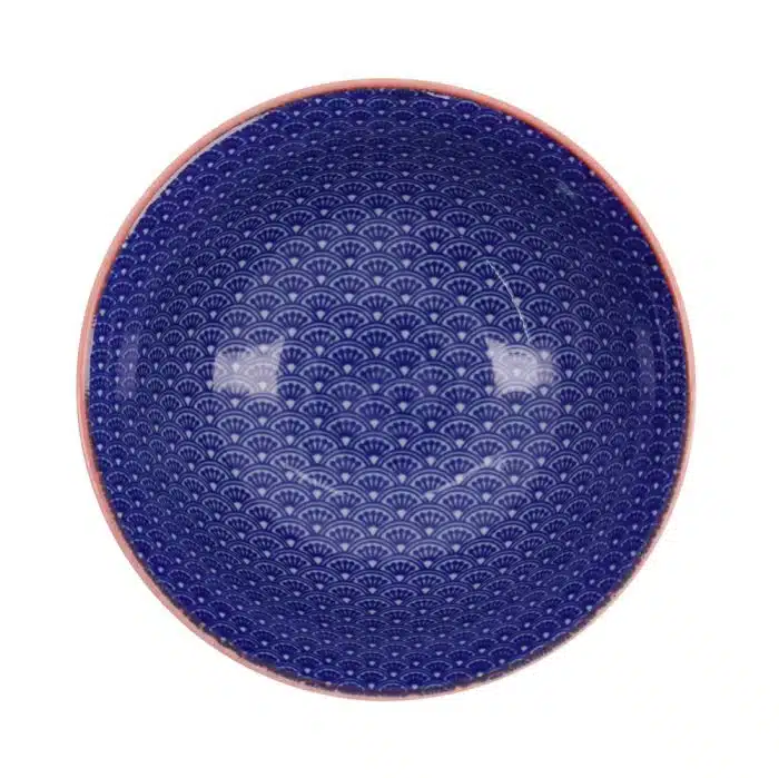 Tokyo Design Studio - Mixed Bowls - Tayo Bowl - Seikaiha Inner Blue - 14.8×6.8cm 550ml - Image 3
