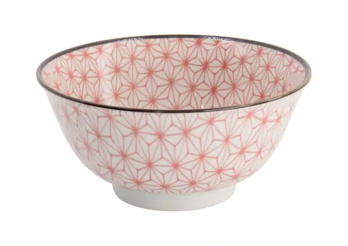 Tokyo Design Studio - Mixed Bowls - Tayo Bowl - Asanoha Red - 14.8×6.8cm 550ml