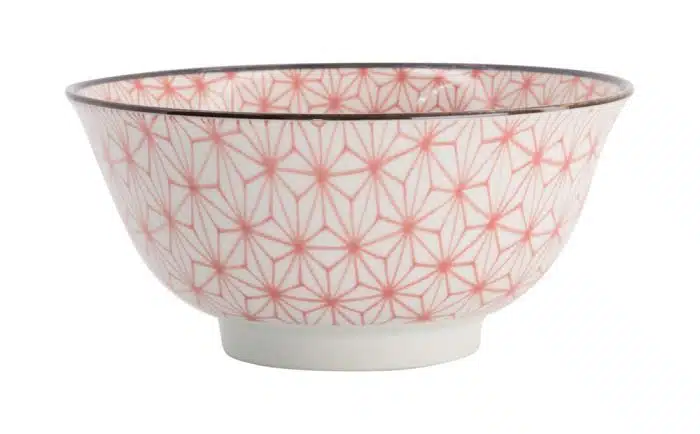 Tokyo Design Studio - Mixed Bowls - Tayo Bowl - Asanoha Red - 14.8×6.8cm 550ml - Image 2