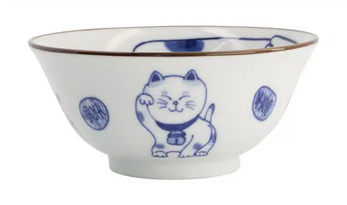 Tokyo Design Studio - Mixed Bowls - Tayo Bowl - Senmanryo Cat - 14.8×6.8cm 550ml - Image 2
