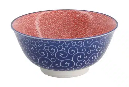 Tokyo Design Studio – Mixed Bowls – Tayo Kom – Seikaiha – 14.8×6.8cm 550ml