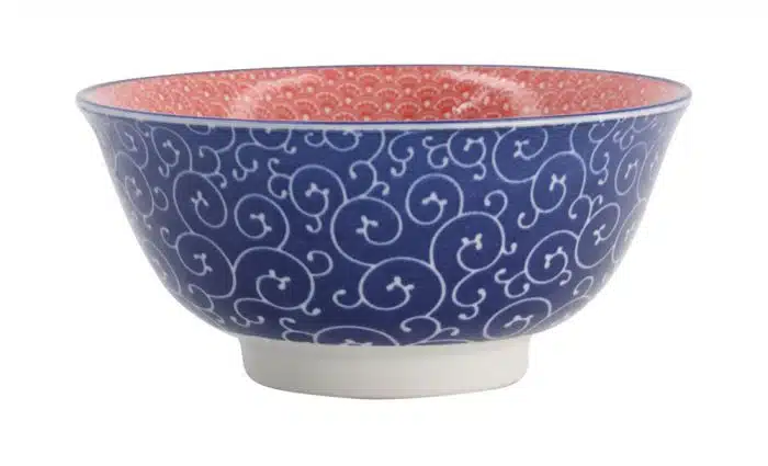 Tokyo Design Studio – Mixed Bowls – Tayo Bowl – Seikaiha – 14.8×6.8cm 550ml - Image 2