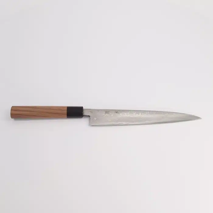 Ishizuchi Mes - Blue2 - Damascus Polished Sujihiki Slicer - 21cm