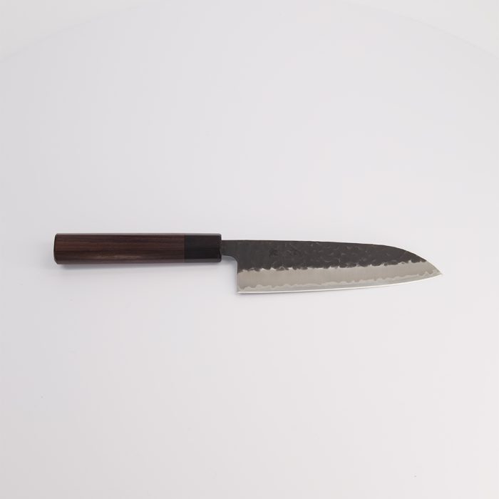 Ishizuchi Mes - Blue2 - Aogami Super Kurohada Stainless Santoku Rosew - 16.5cm