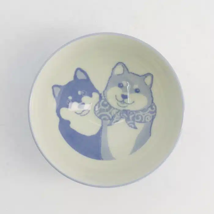 Tokyo Design Studio - Kawaii - Rice Bowl - Shiba Dog - Blue - 11.5x6cm 350ml - Image 2