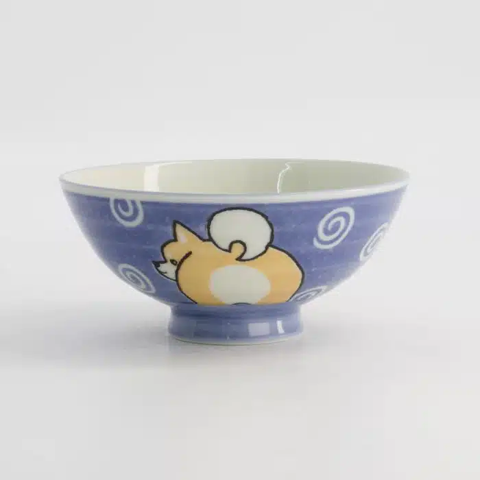 Tokyo Design Studio - Kawaii - Rice Bowl - Shiba Dog - Blue - 14.5×6.5cm 500ml - Image 2