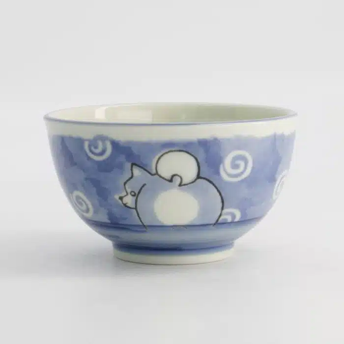 Tokyo Design Studio Kawaii Rice Bowl Shiba-Dog 13x8cm 400ml Blue - Image 4