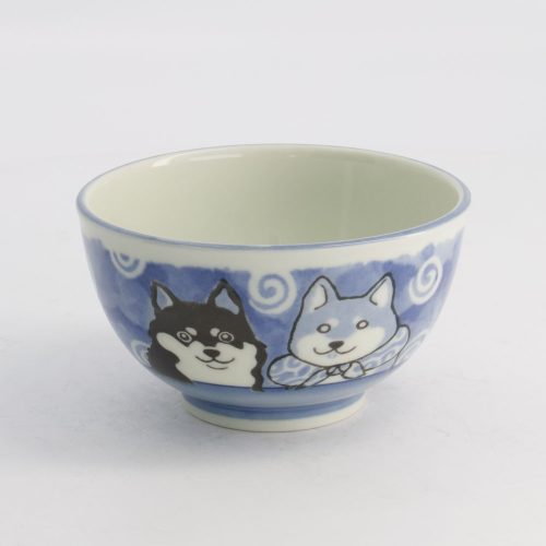 Tokyo Design Studio – Kawaii – Rijstkom – Shiba Hond – Blauw – 13×8cm 400ml