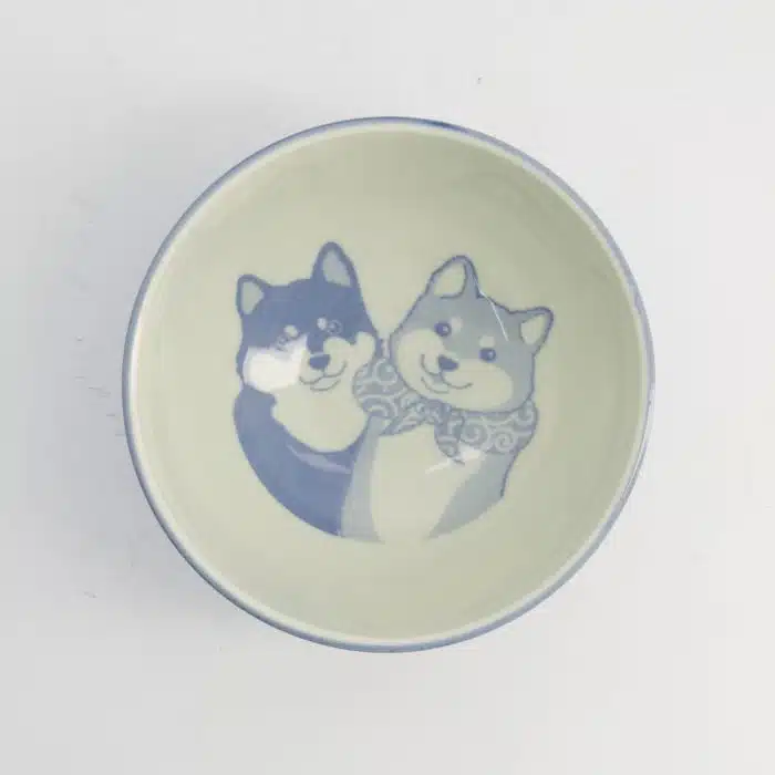 Tokyo Design Studio Kawaii Rice Bowl Shiba-Dog 13x8cm 400ml Blue - Image 2
