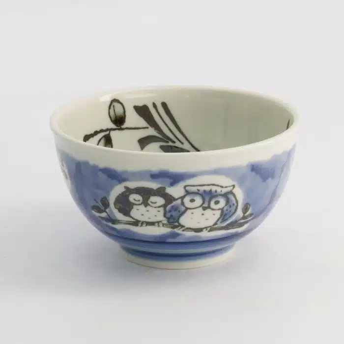 Tokyo Design Studio Kawaii Rice Bowl Owl 13x8cm 400ml Blue