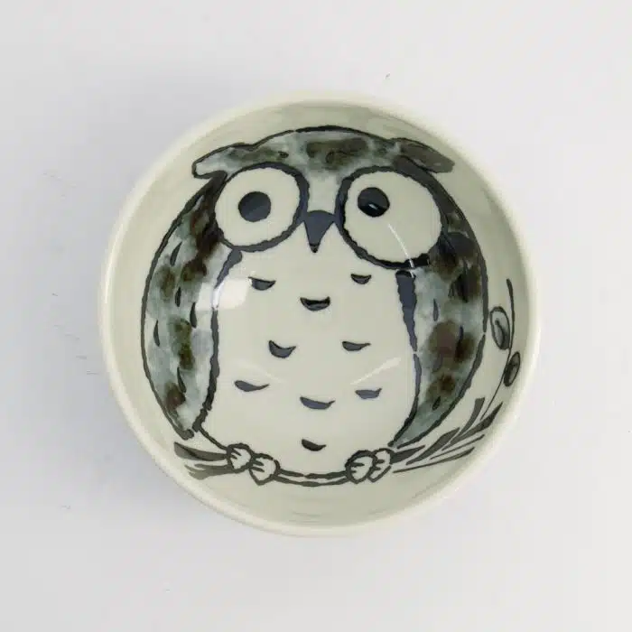 Tokyo Design Studio Kawaii Rice Bowl Owl 13x8cm 400ml Blue - Image 3