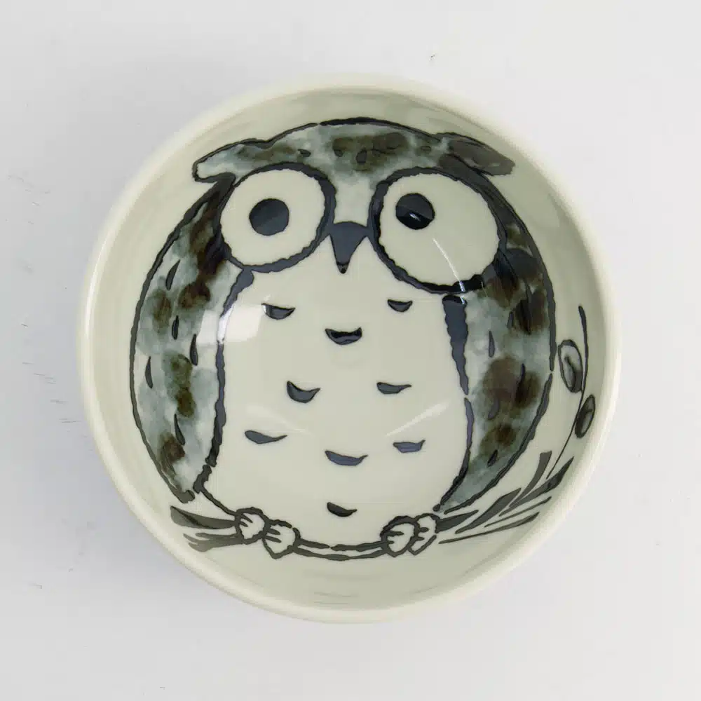 Tokyo Design Studio - Kawaii - Rice Bowl - Owl - Pink - 13×8cm 400ml - Image 3