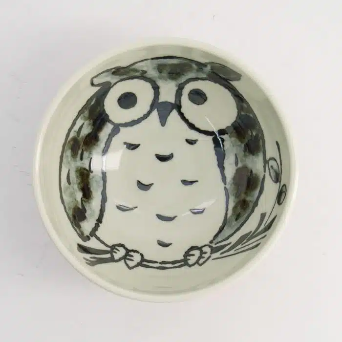 Tokyo Design Studio - Kawaii - Rice Bowl - Owl - Blue - 16×8cm 600ml - Image 3