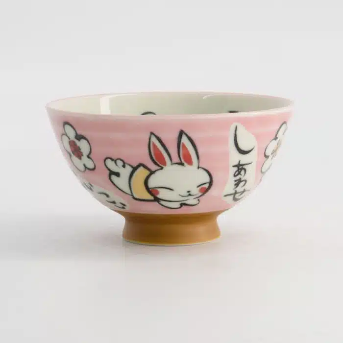 Tokyo Design Studio - Kawaii - Rice Bowl - Rabbit - Green - 11.5×6cm 300ml - Image 2