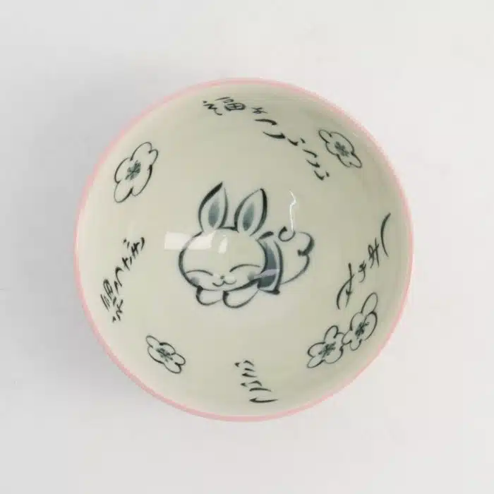 Tokyo Design Studio - Kawaii - Rice Bowl - Rabbit - Green - 11.5×6cm 300ml - Image 3