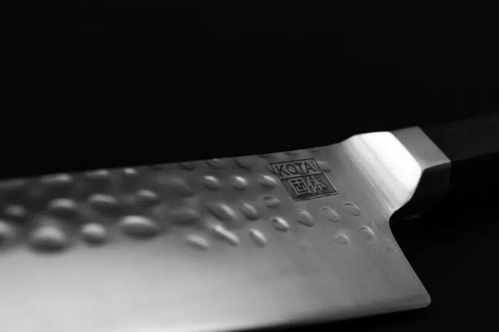 Kotai Knife - Bunka Petty Hammered Knife with Bamboo Box - 13.5 cm - Image 3
