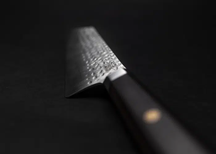 Kotai Knife - Bunka Santoku Hammered Knife with Bamboo Box - 17 cm - Image 3