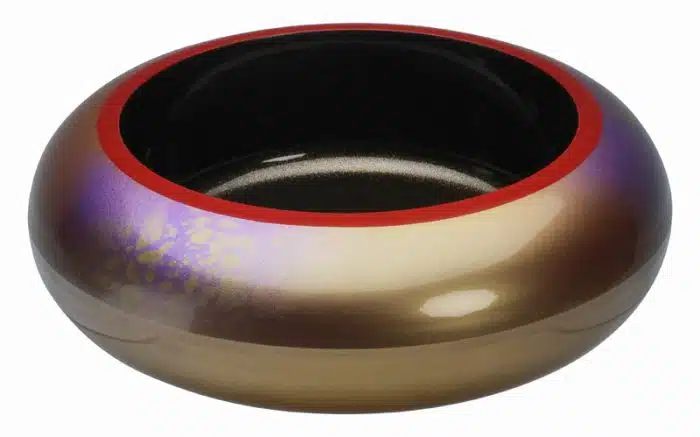 Chirashi Box - With Lid - Orange/Gold - 19.8x8.6cm - Image 2