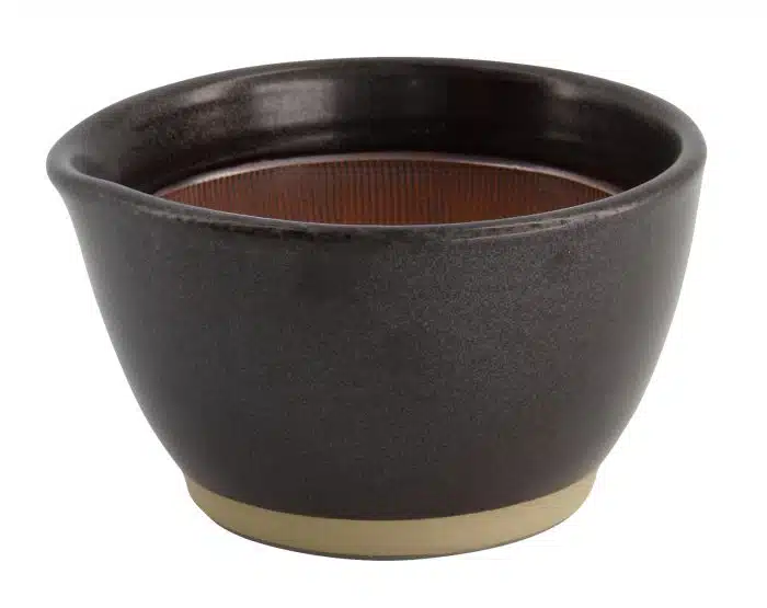 Mortar Suribachi Bowl Small With Non-Slip Surface 12x6.5x11cm Black - Image 2