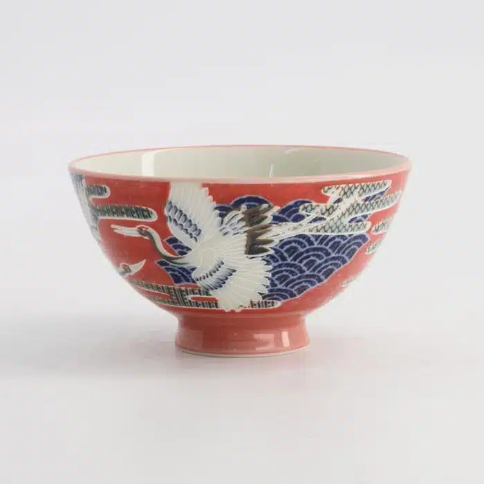 Tokyo Design Studio Kawaii Rice Bowl Crane 11.5x6cm 300ml Red - Image 2