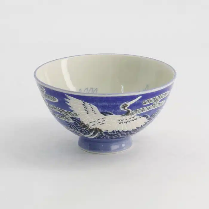 Tokyo Design Studio Kawaii Rice Bowl Crane 11.5x6cm 300ml Blue