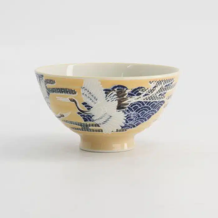 Tokyo Design Studio Kawaii Rice Bowl Crane 11.5x6cm 300ml Yellow