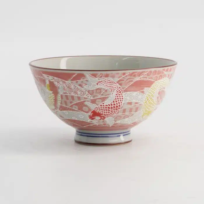 Tokyo Design Studio Kawaii Rice Bowl Carp 11.5x6cm 300ml Red
