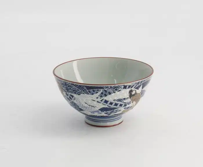 Tokyo Design Studio Kawaii Rice Bowl Carp 11.5x6cm 300ml Blue - Image 4