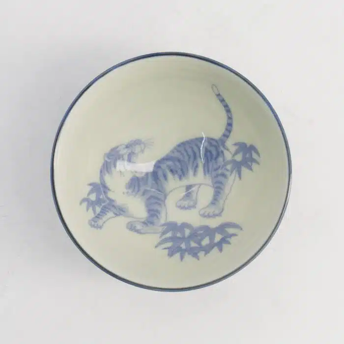 Tokyo Design Studio Kawaii Rice Bowl Tiger 11.5x6cm 300ml Blue - Image 3