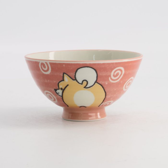Tokyo Design Studio-Kawaii-Rice Bowl -Shiba-Dog- 11.5x6cm 300ml -Pink - Image 2