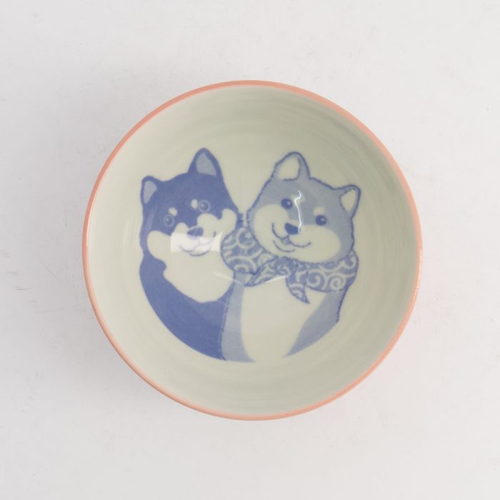 Tokyo Design Studio-Kawaii-Rice Bowl -Shiba-Dog- 11.5x6cm 300ml -Pink - Image 3