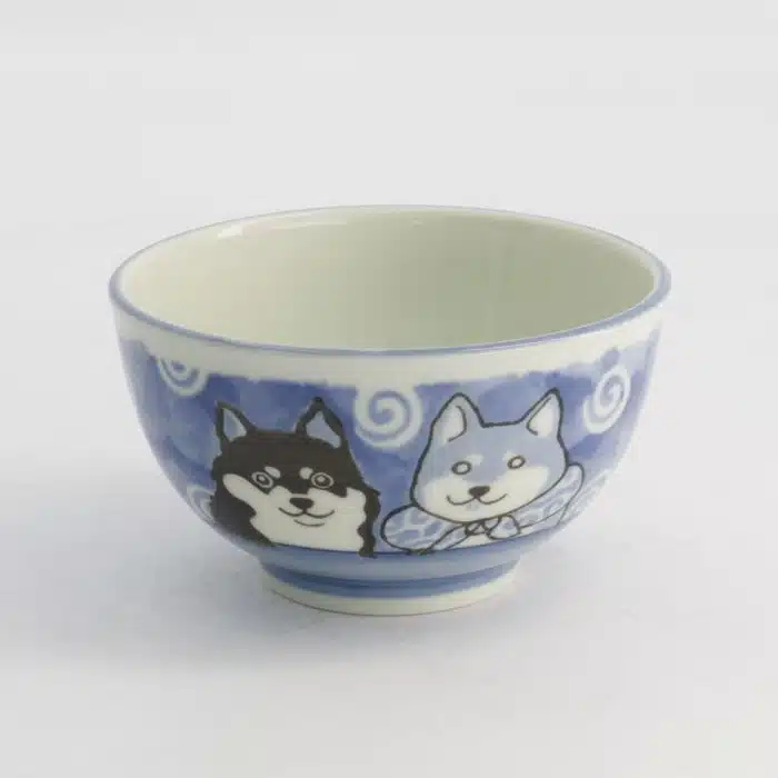 Tokyo Design Studio Kawaii Rice Bowl Shiba-Dog 13x8cm 400ml Blue